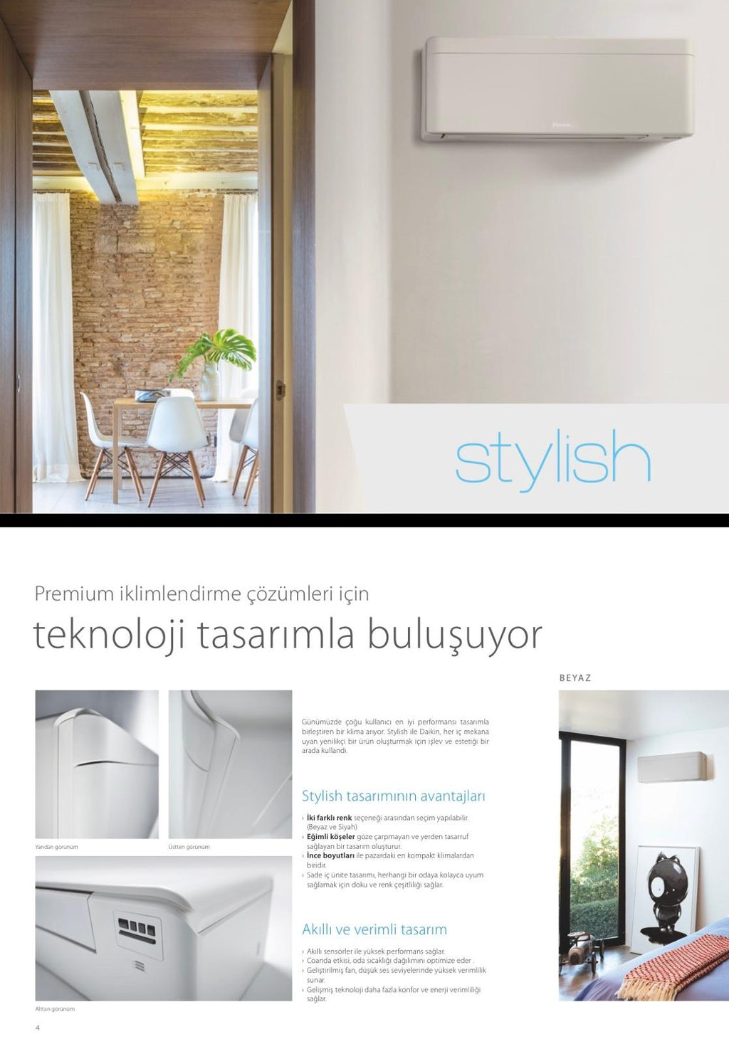 DAİKİN Klima | Stylish (Siyah) 12000 BTU/H (10 YIL TAM GARANTİ)