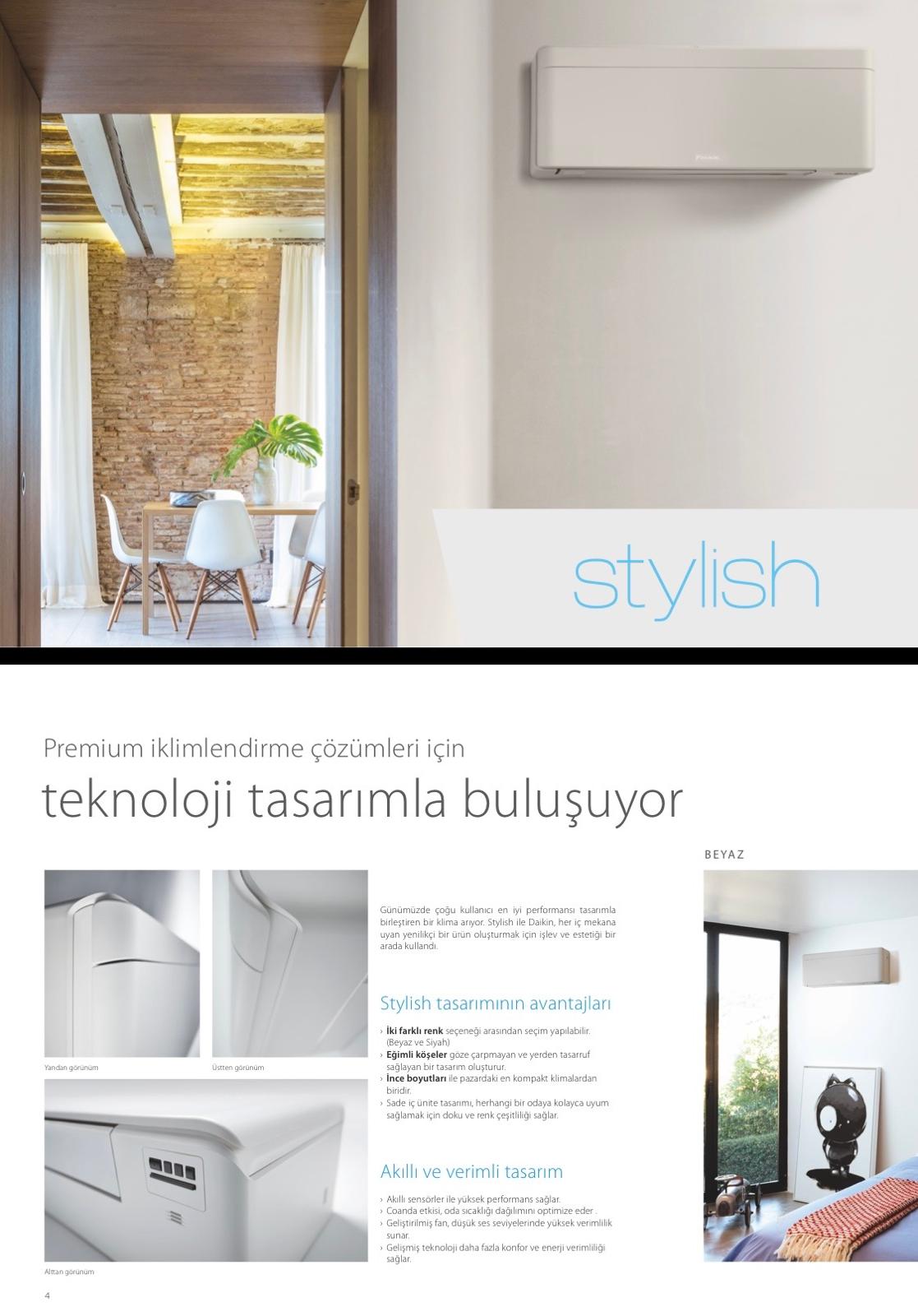 DAİKİN Klima | Stylish (Siyah) 12000 BTU/H (10 YIL TAM GARANTİ)