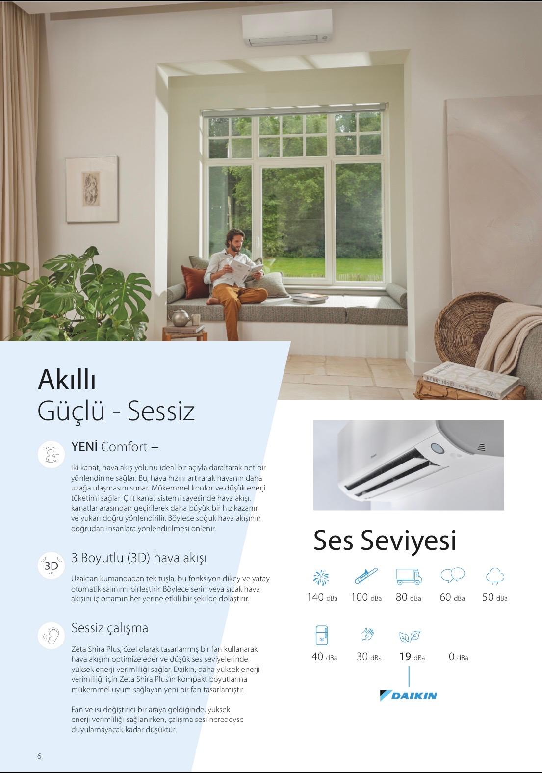 DAİKİN Klima | Zeta Shira Plus (9000-12000-14000-18000-24000 BTU/H)(10 YIL TAM GARANTİ)