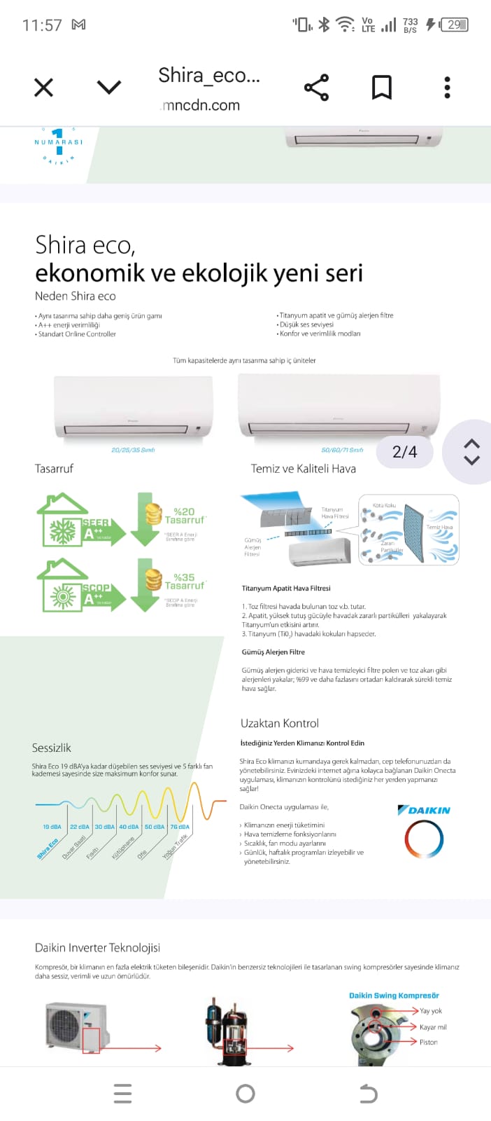 DAİKİN Klima | Shira Eco (9000-12000-18000-24000 BTU/H) (6 YIL TAM GARANTİ)