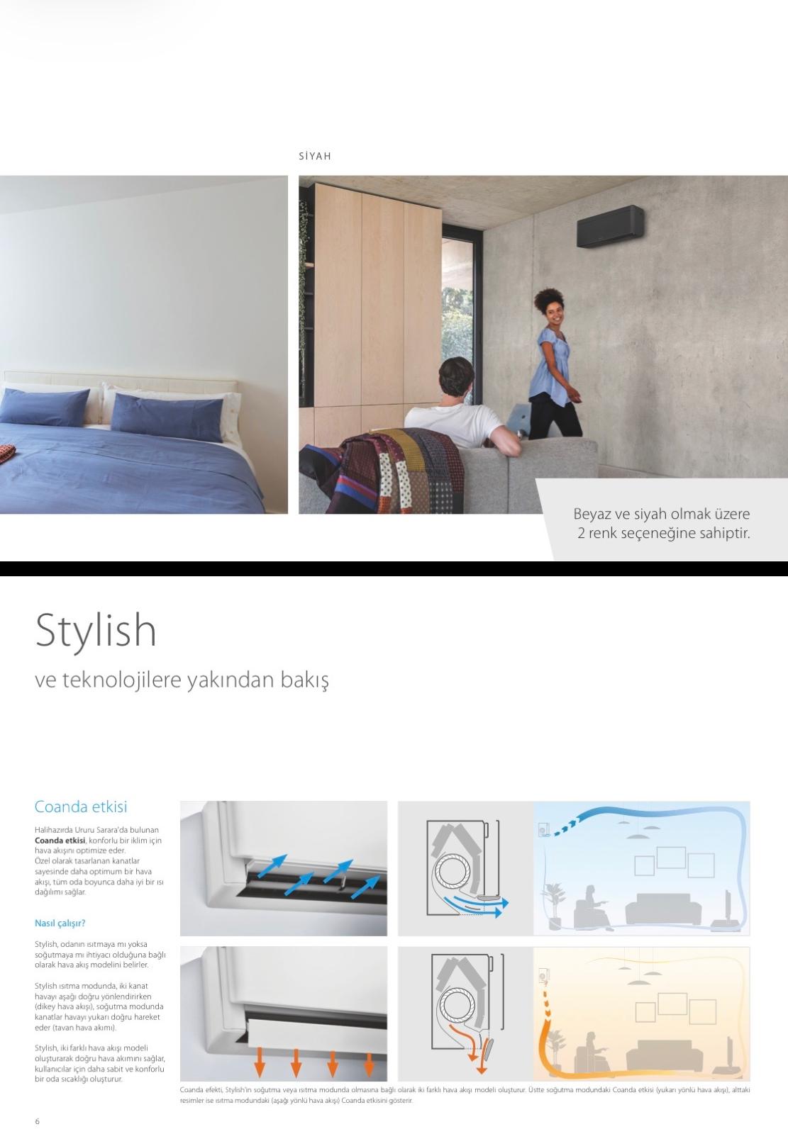 DAİKİN Klima | Stylish (Siyah) 12000 BTU/H (10 YIL TAM GARANTİ)