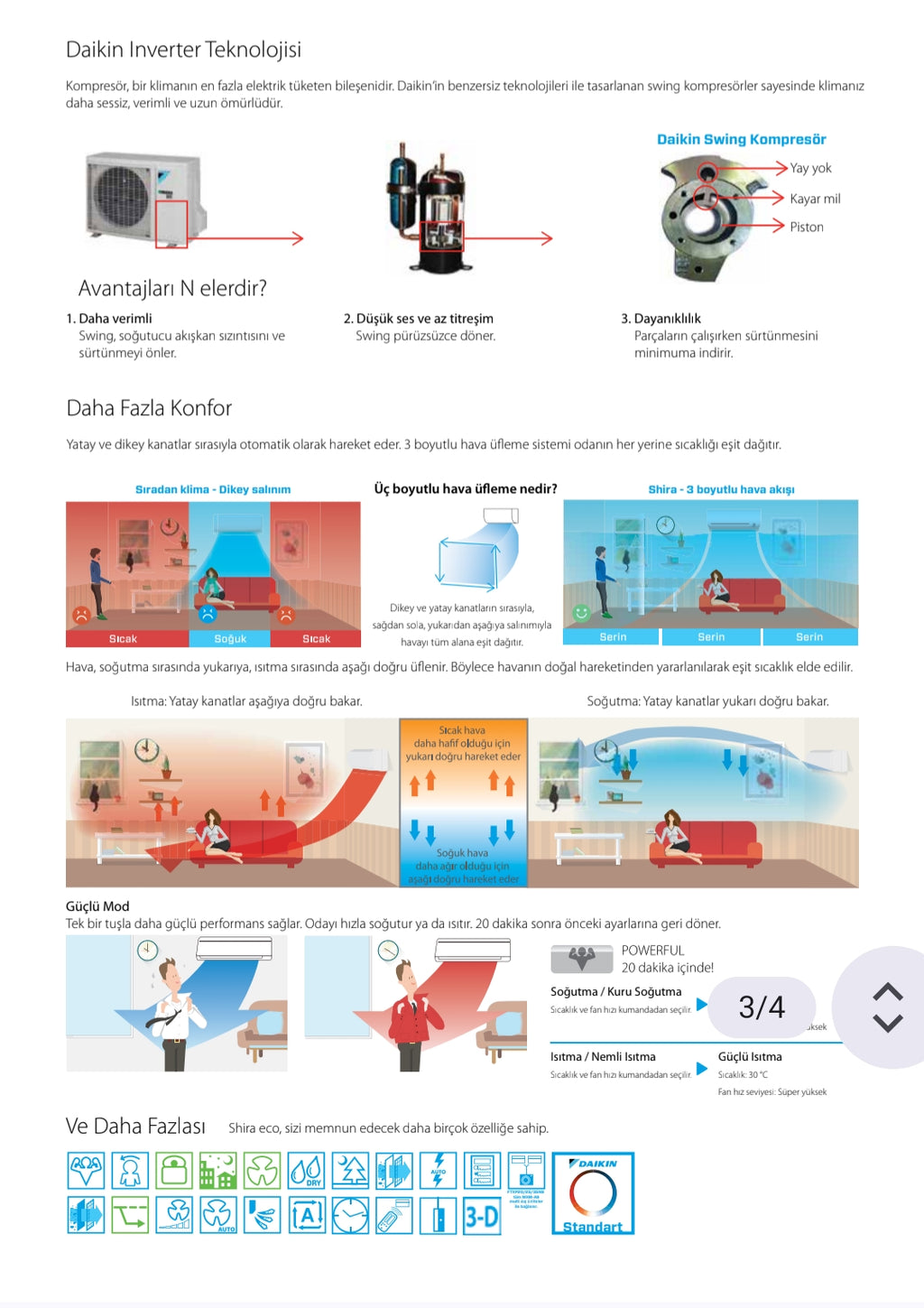 DAİKİN Klima | Shira Eco (9000-12000-18000-24000 BTU/H) (6 YIL TAM GARANTİ)